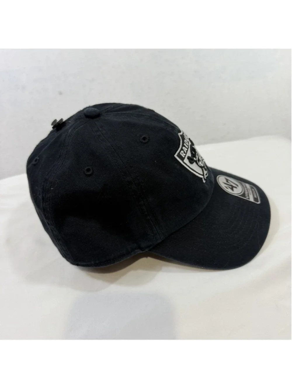 Las Vegas Raiders NFL '47 Brand Throwback Black Clean Up Adjustable Hat Medium